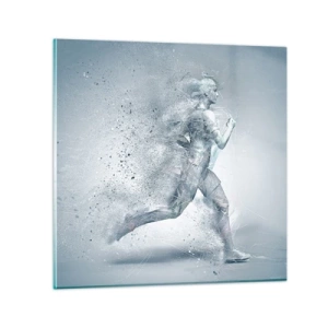 Quadro em vidro - Energia limpa como um cristal - 70x70 cm