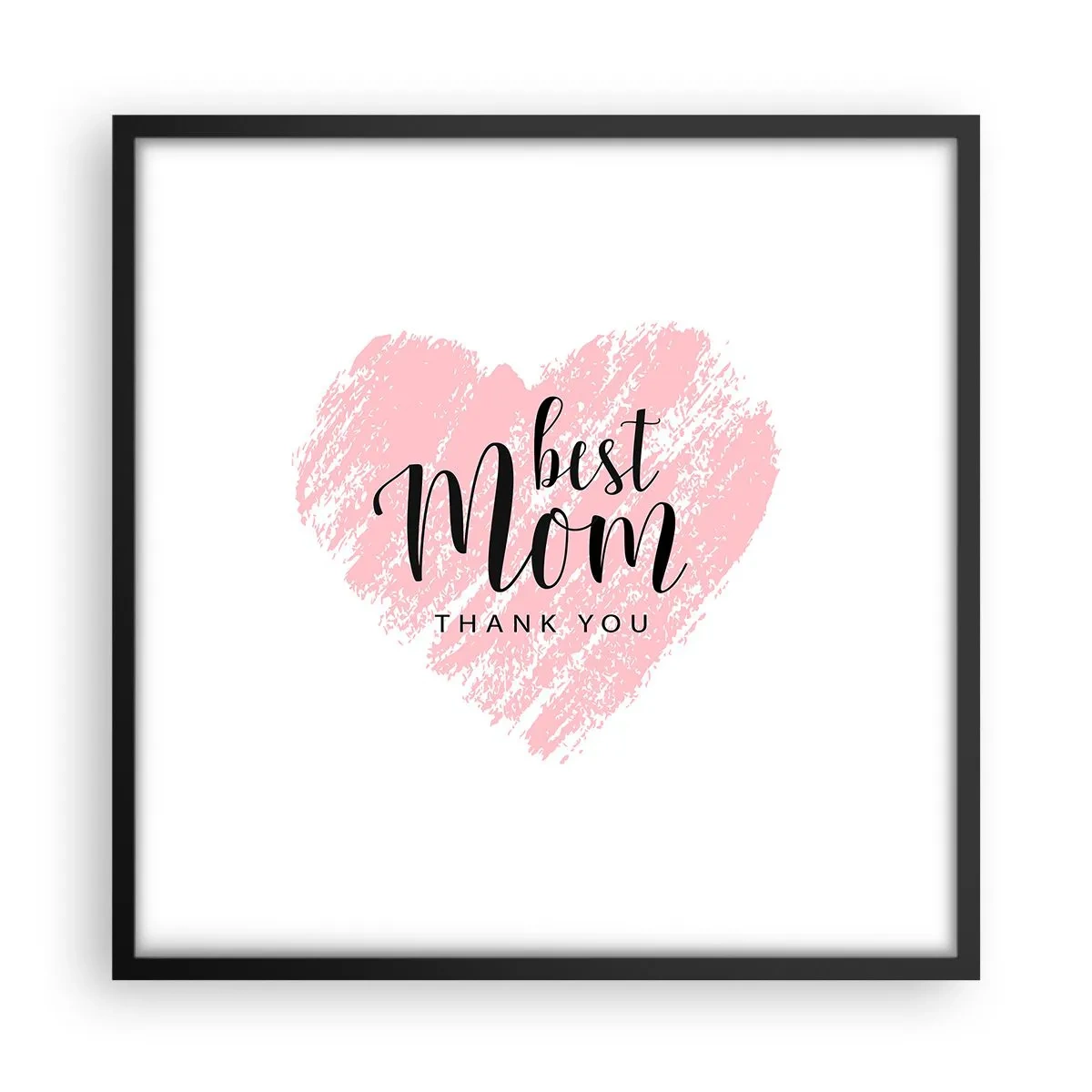 Pôster com moldura preta - Sempre o momento certo - 50x50 cm