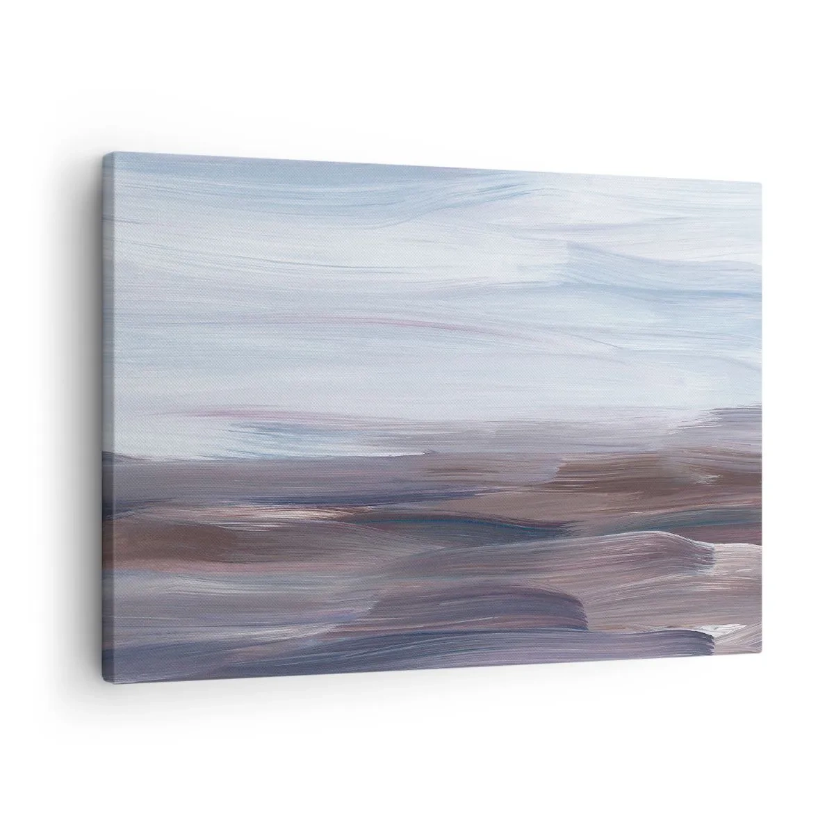 Quadro em tela - Uma abstração sutil com traços delicados em tons pastéis. - 70x50cm - Elementos: água - Decoração de parede moderna para a sala de estar e quarto ARTTOR