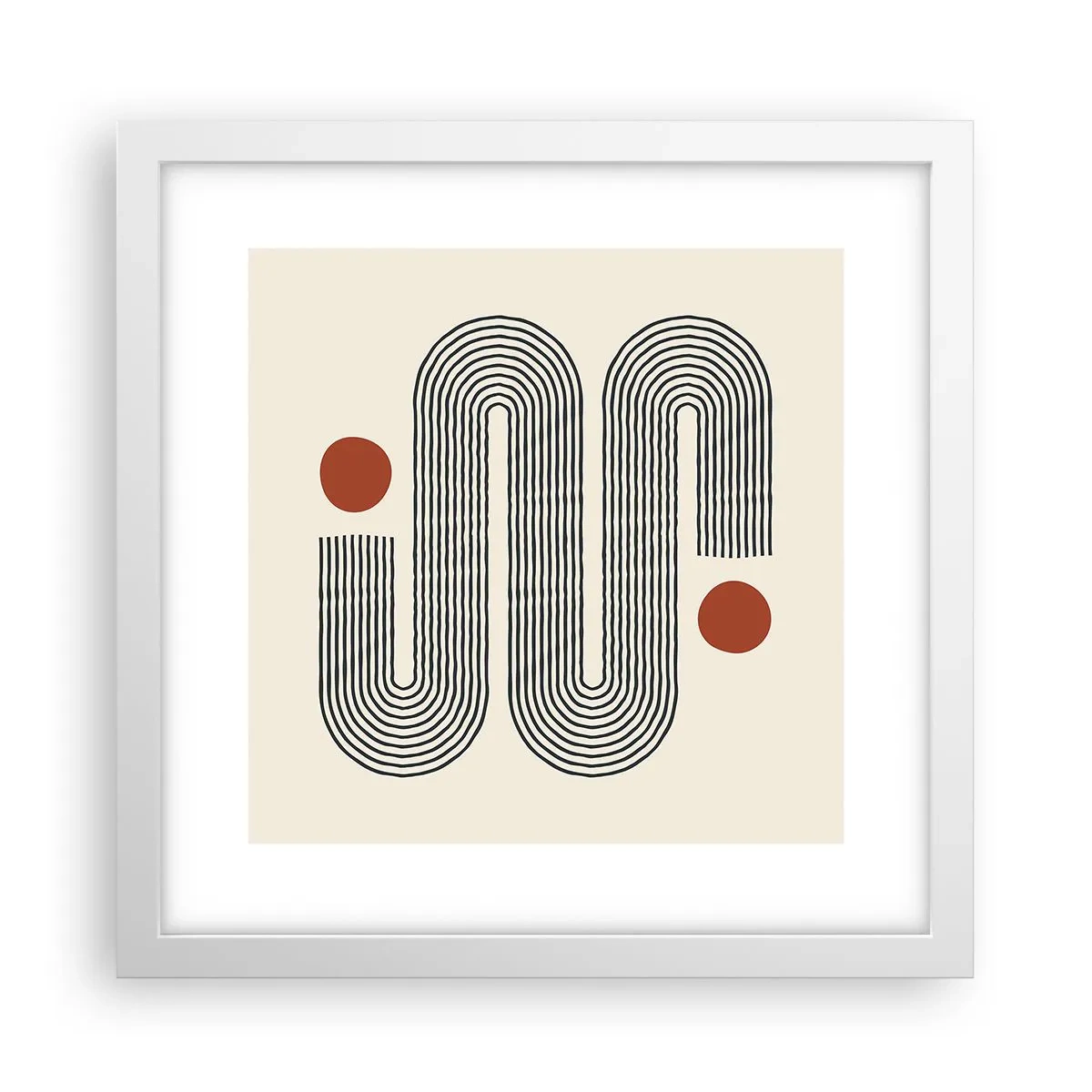 Pôster em moldura branca - Do início ao fim - 30x30 cm