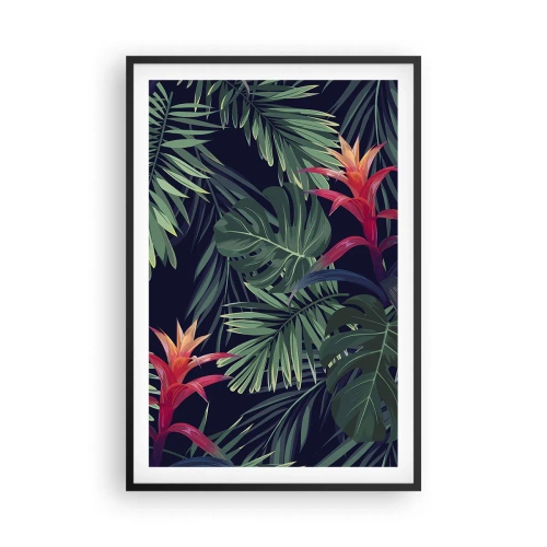 Pôster com moldura preta - Queimar em verde - 61x91 cm