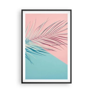 Pôster com moldura preta - Impressão tropical - 61x91 cm