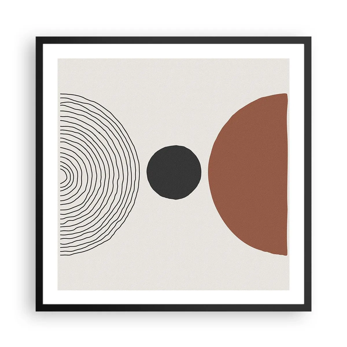 Pôster com moldura preta - Em destaque - 60x60 cm