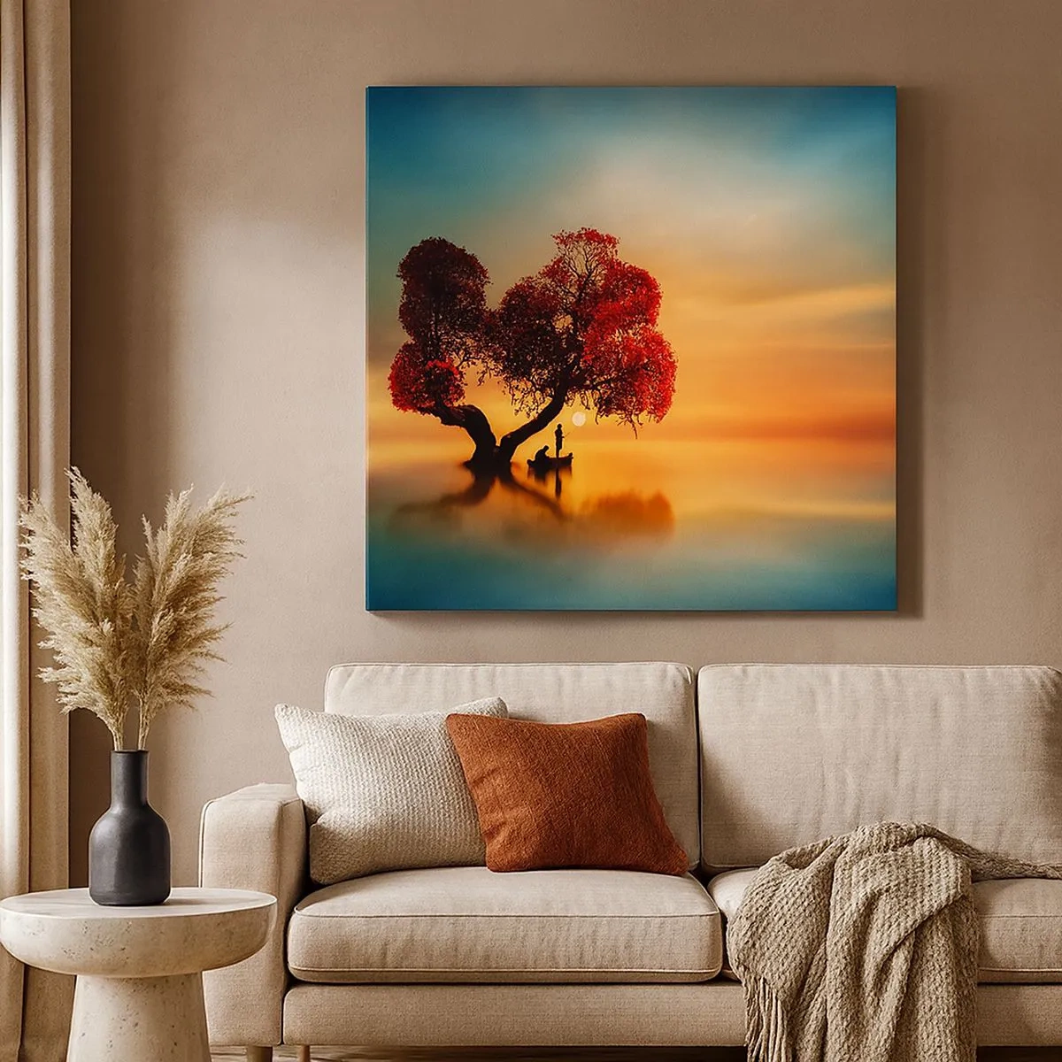 Quadro em tela - A distância e o silêncio do mundo - 30x30 cm