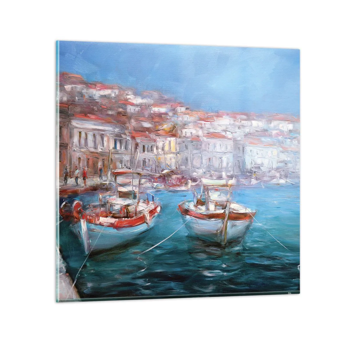 Quadro em vidro - Baía italiana - 30x30 cm