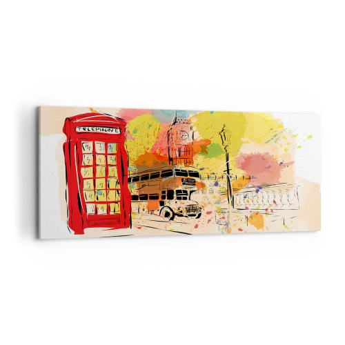 Quadro em tela - A cidade da variedade - 100x40 cm