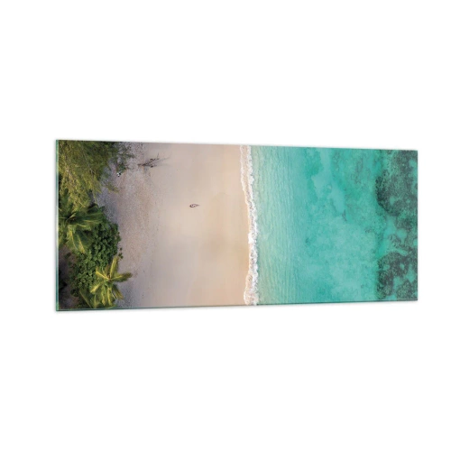 Quadro em vidro - Praia do paraíso - 100x40 cm