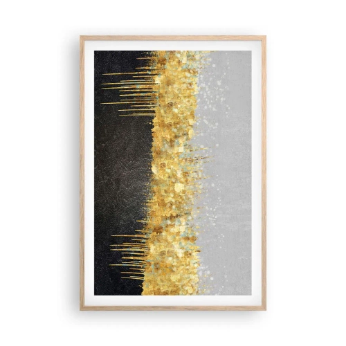 Pôster com moldura de carvalho claro - Para dentro e para cima - 61x91 cm