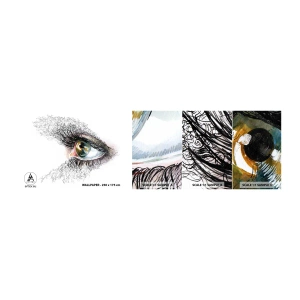 Amostra de Papel de Parede Standard Eco - Olhe diretamente para a alma - Abstração, Gráficos, Olho - 100x30 cm