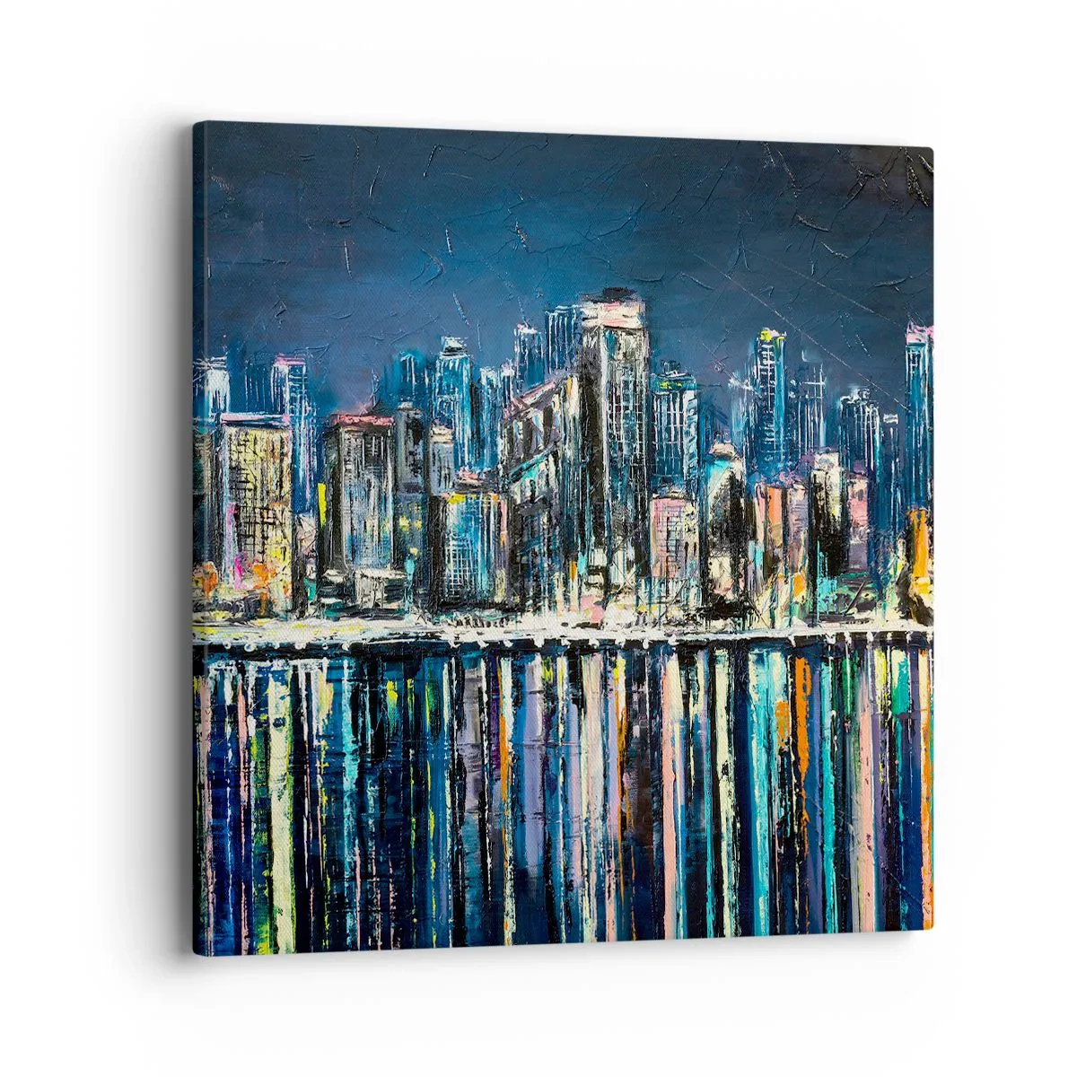 Quadro em tela - Cascata de luzes - 40x40 cm