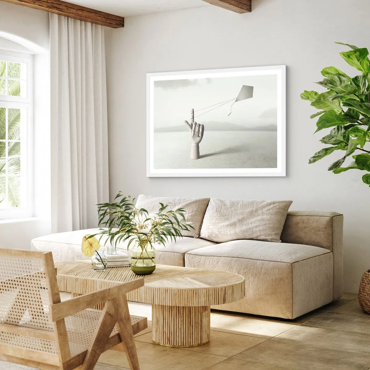 Pôster em moldura branca - Prova de força - 100x70 cm