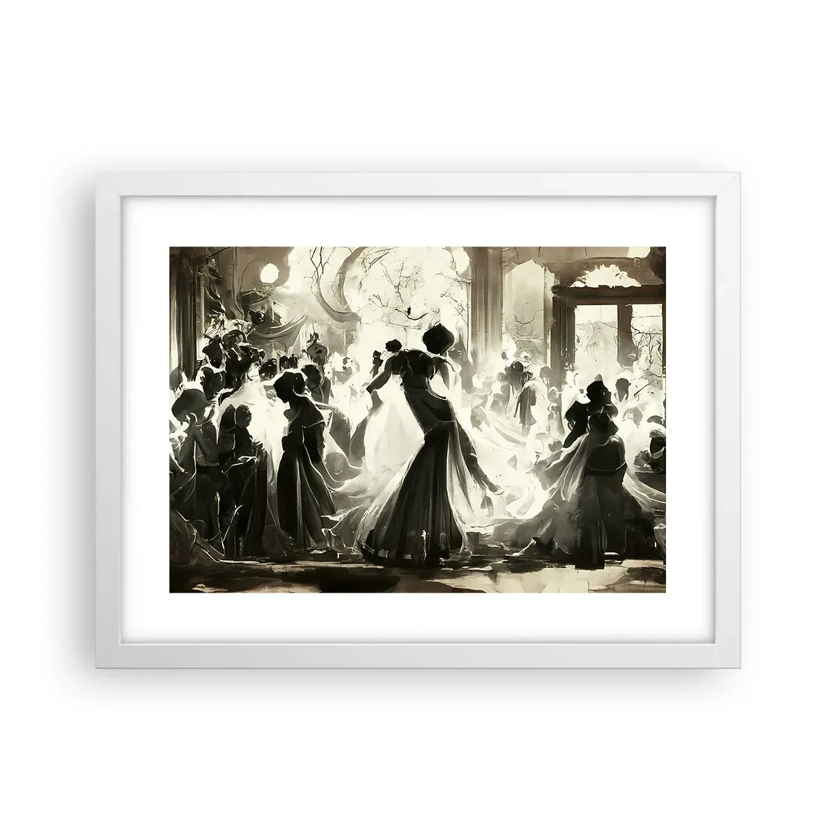 Pôster em moldura branca - O grande baile de máscaras - 40x30 cm