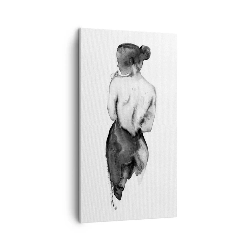 Quadro em tela - Com ela, o mundo desaparece - 45x80 cm