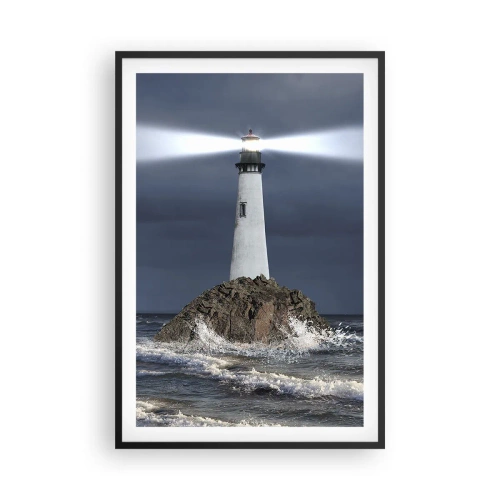 Pôster com moldura preta - Aqui... aqui... aqui! - 61x91 cm