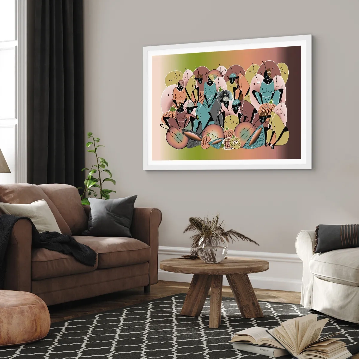 Pôster em moldura branca - Uma grande festa se aproxima - 91x61 cm