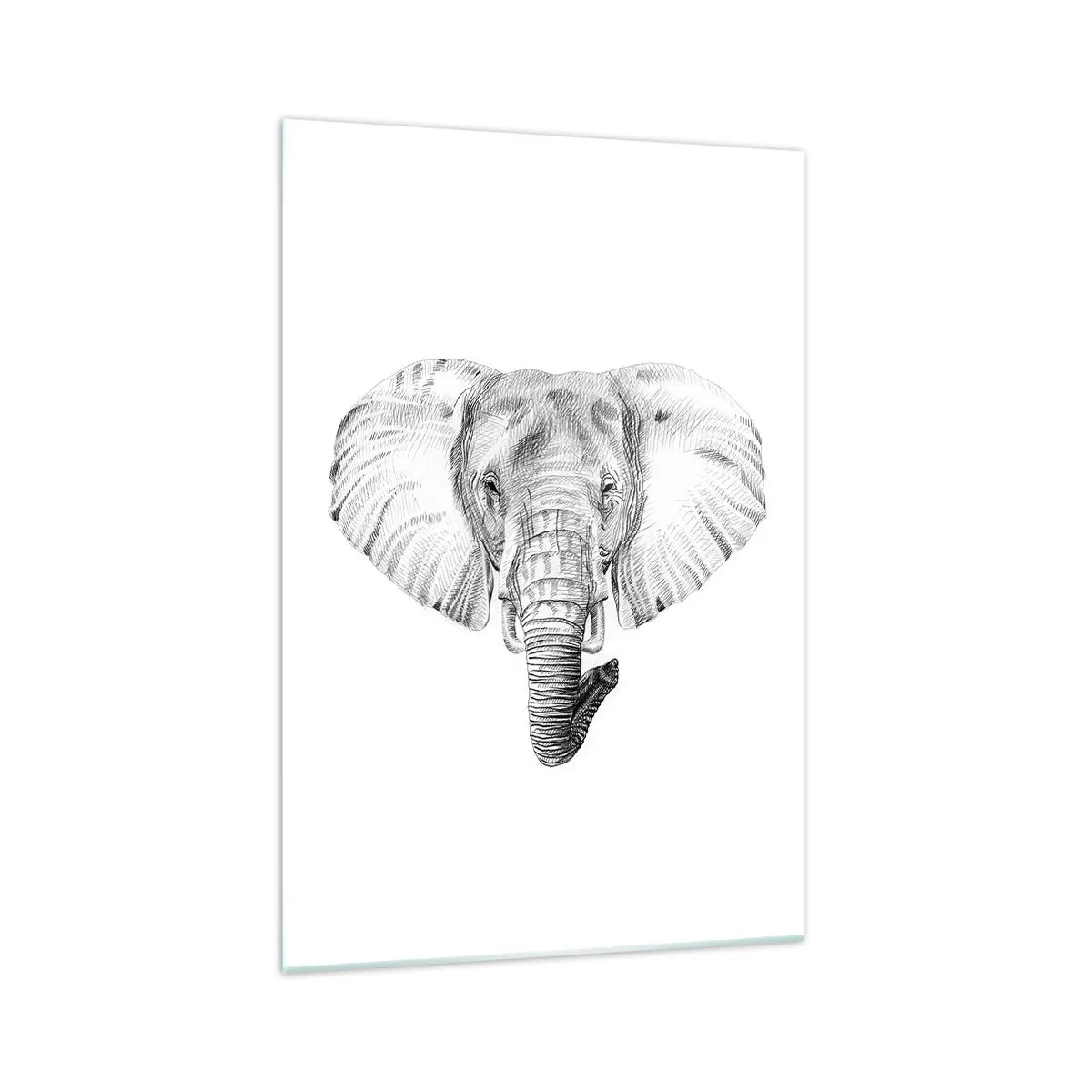 Quadro em vidro - Havia um elefante, grande como um elefante - 70x100 cm
