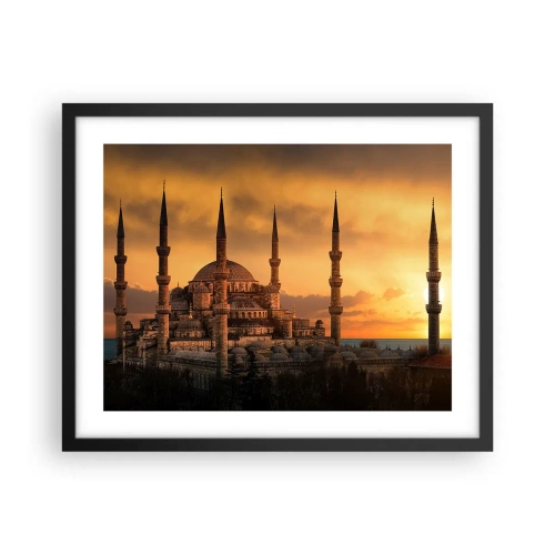 Pôster com moldura preta - Deus é grande - 50x40 cm