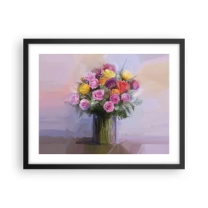 Pôster com moldura preta - Beleza retida - 50x40 cm
