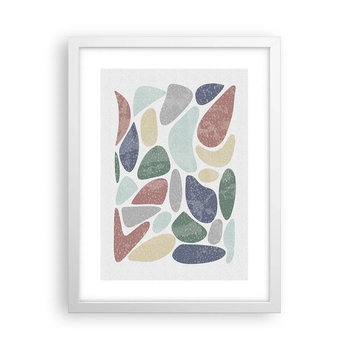 Pôster em moldura branca - Um mosaico de cores em pó - 30x40 cm