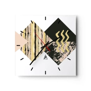 Relógio de parede - Relógio em vidro - Não é tão simples assim - 30x30 cm