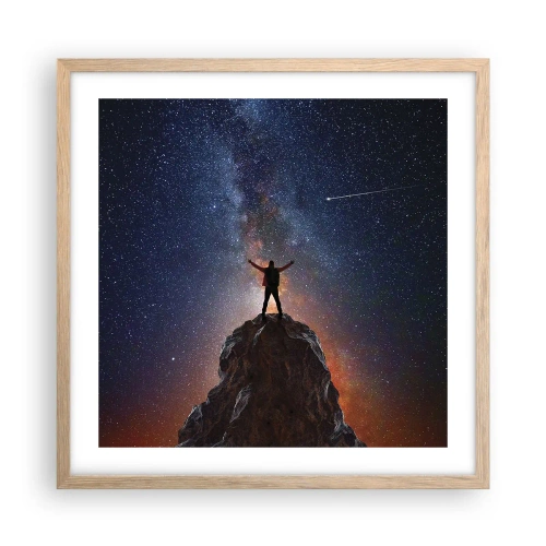 Pôster com moldura de carvalho claro - A força está comigo! - 50x50 cm