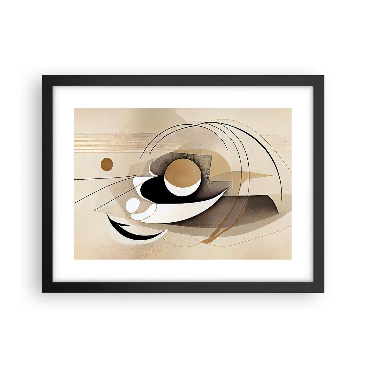 Pôster com moldura preta - Composição: a essência da palavra - 40x30 cm