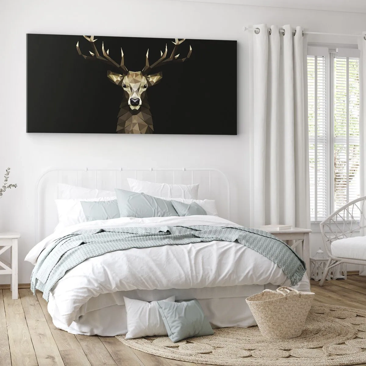 Quadro em tela - Veado cubista - 120x50 cm