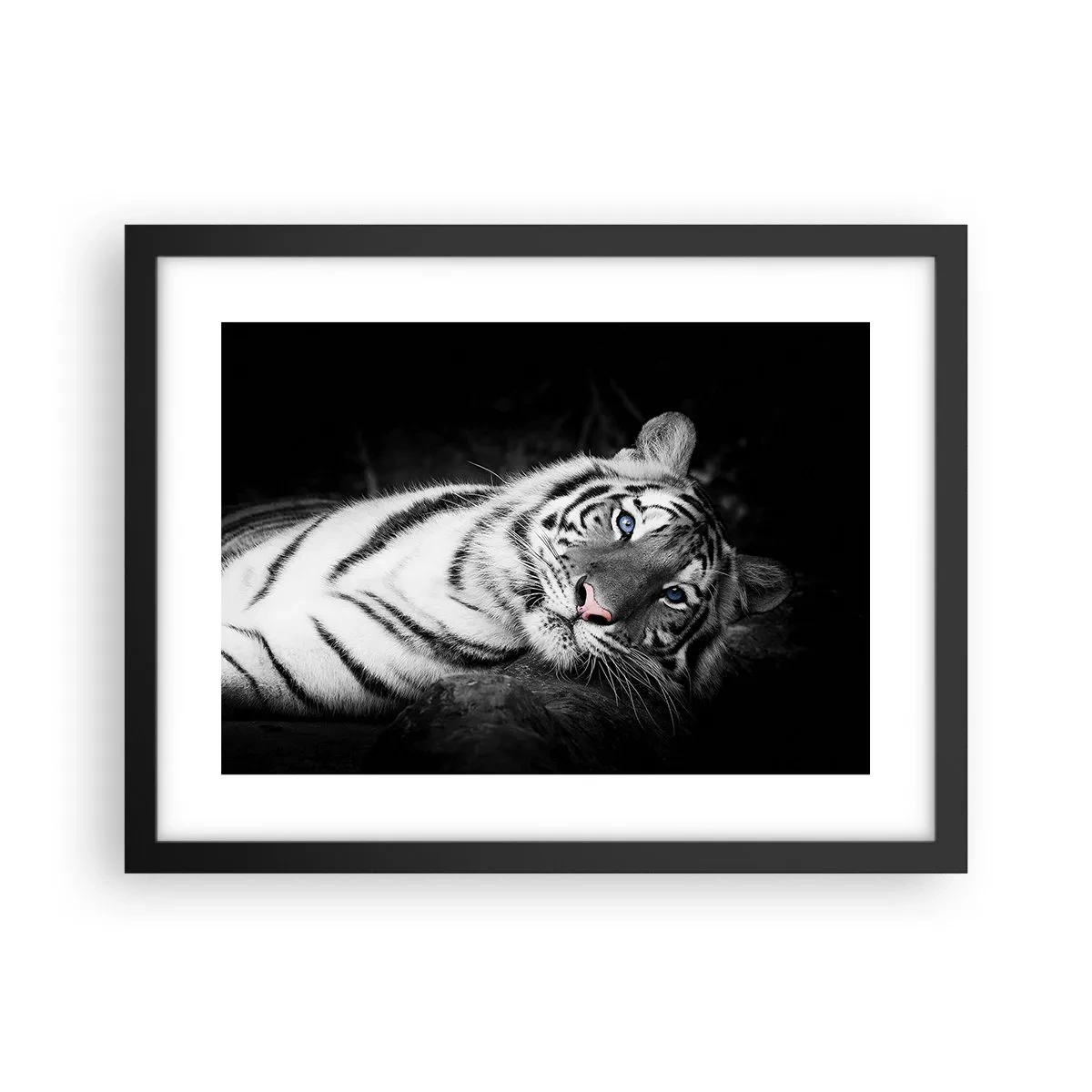 Pôster com moldura preta - Selvagem e tranquilo - 40x30 cm