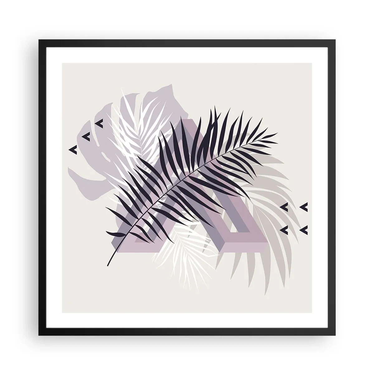 Pôster com moldura preta - A sombra de uma sombra - 60x60 cm