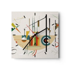 Relógio de parede - Relógio em vidro - E o mundo ri - 40x40 cm