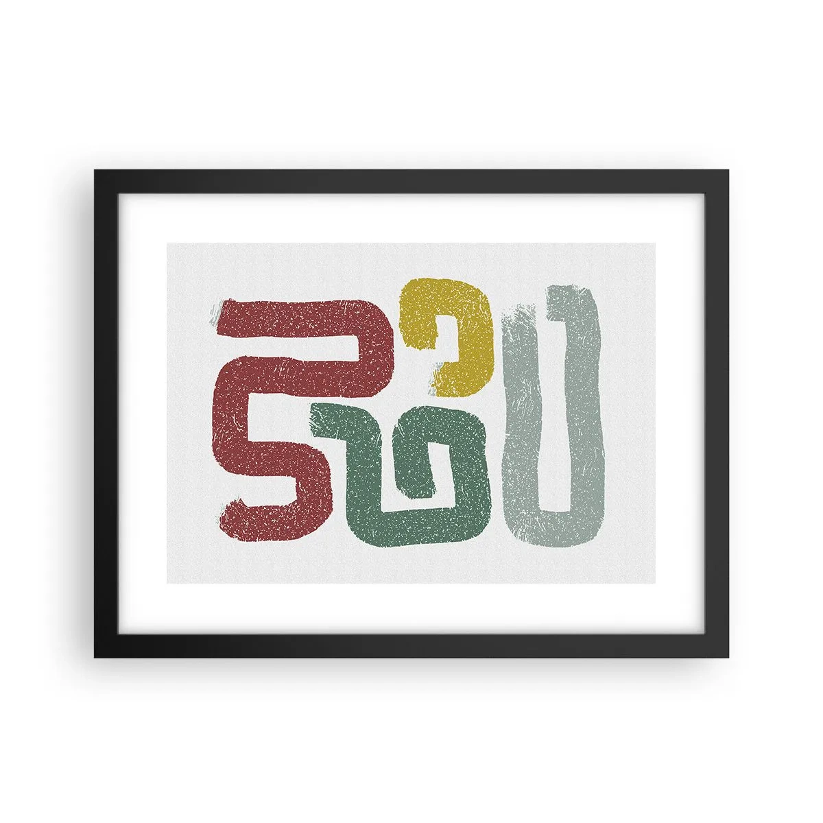 Pôster com moldura preta - Em uma língua desconhecida - 40x30 cm