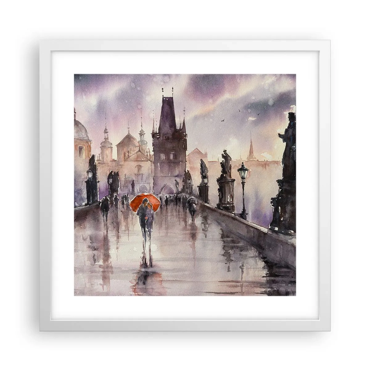 Pôster em moldura branca - Pessoas não mudam - 40x40 cm