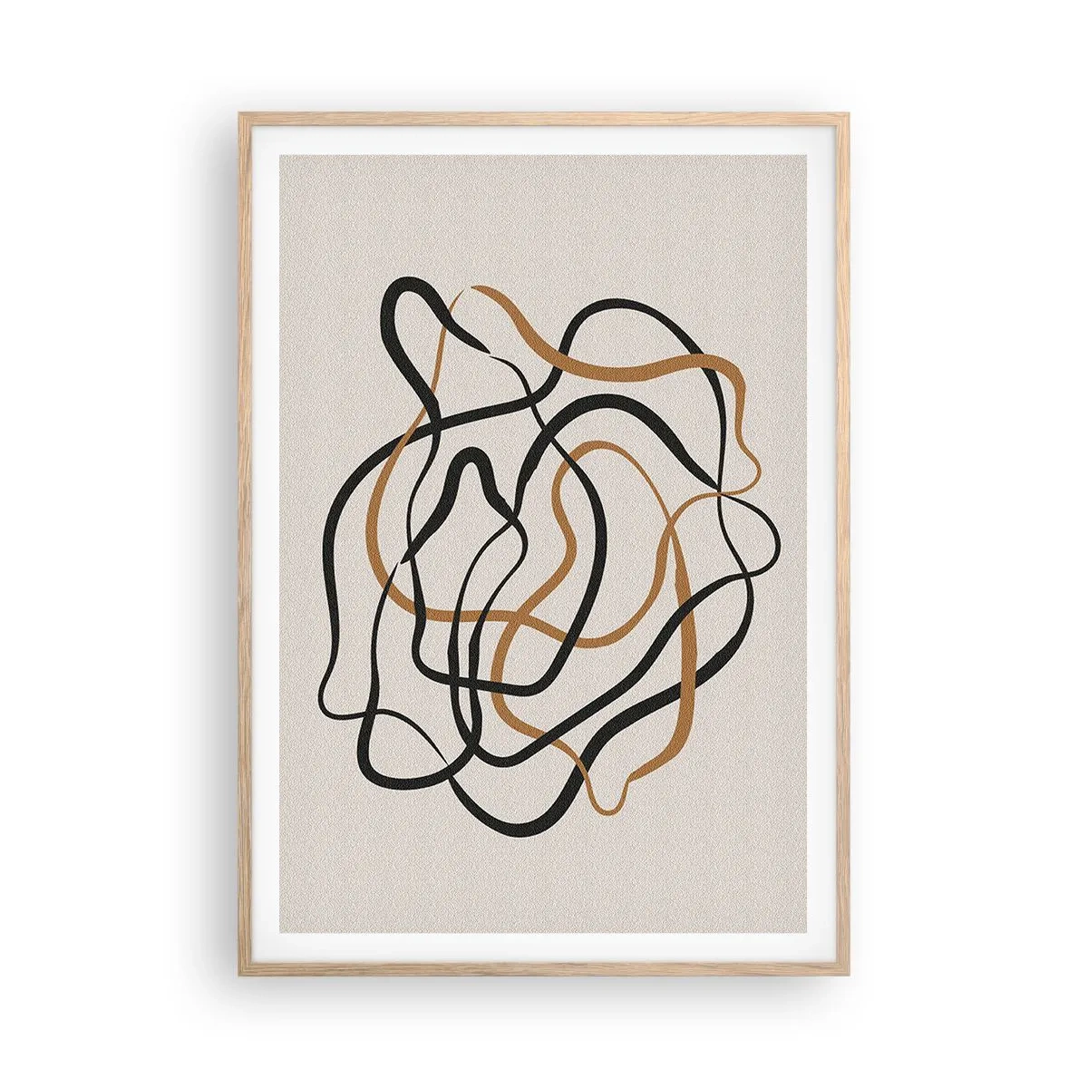 Pôster com moldura de carvalho claro - Tudo deu errado - 70x100 cm