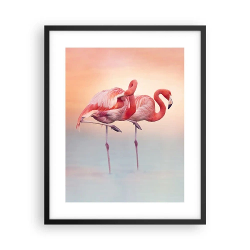 Pôster com moldura preta - Na cor do sol poente - 40x50 cm