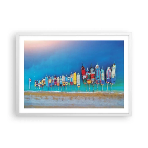 Pôster em moldura branca - Vista panorâmica - 70x50 cm