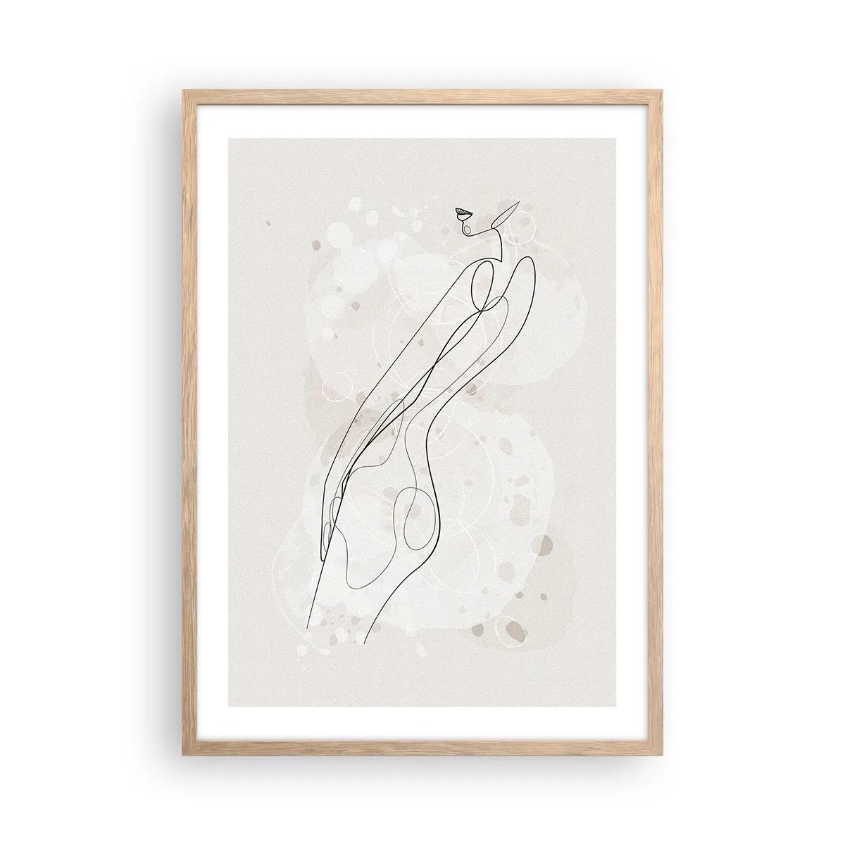 Pôster com moldura de carvalho claro - Errar o olhar - 50x70 cm