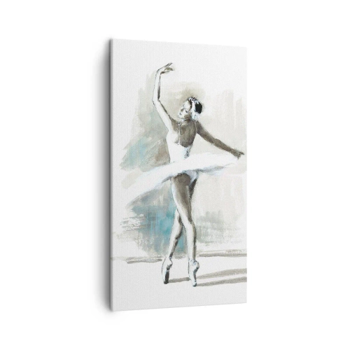 Quadro em tela - Encantada num cisne - 45x80 cm