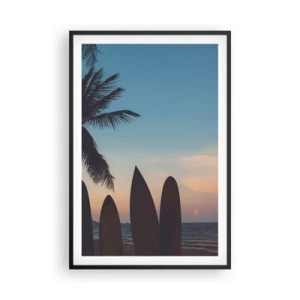 Pôster com moldura preta - Amanhã também será divertido - 61x91 cm