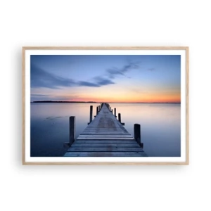 Pôster com moldura de carvalho claro - A calma de um crepúsculo sereno - 100x70 cm