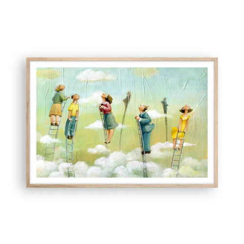 Pôster com moldura de carvalho claro - Por trás do seu sonho - 91x61 cm