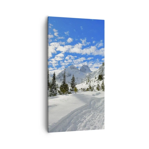 Quadro em tela - Na neve e ao sol - 55x100 cm
