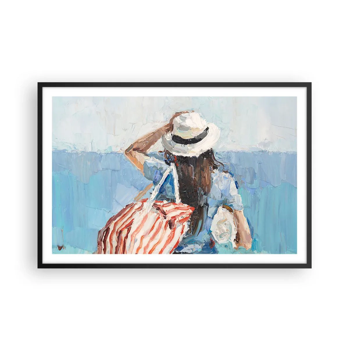 Pôster com moldura preta - Bem-vindo às suas férias - 91x61 cm