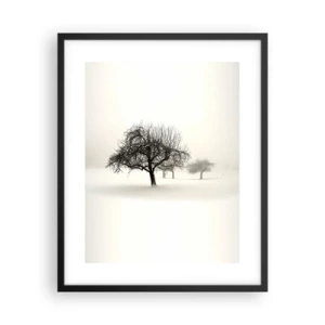 Pôster com moldura preta - Sono de inverno - 40x50 cm