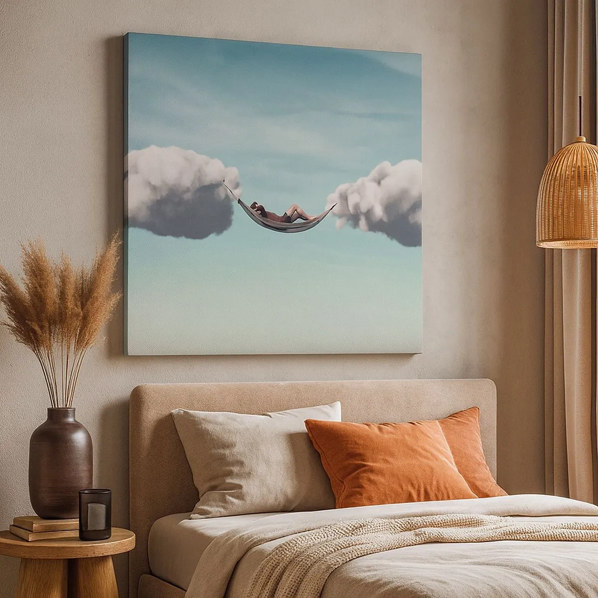 Quadro em tela - A felicidade do momento - 30x30 cm