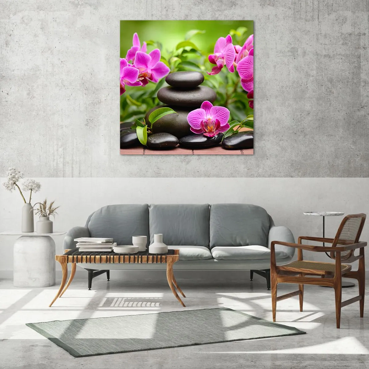Quadro em vidro - Pirâmide da paz - 60x60 cm