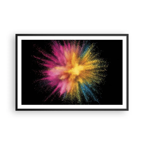 Pôster com moldura preta - O nascimento das cores - 91x61 cm