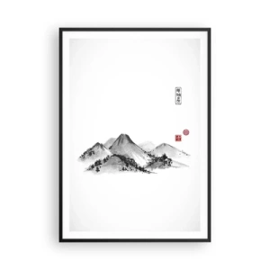 Pôster com moldura preta - Para além do vale - 70x100 cm