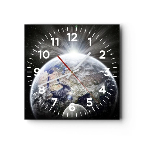 Relógio de parede - Relógio em vidro - Em pleno esplendor - 40x40 cm