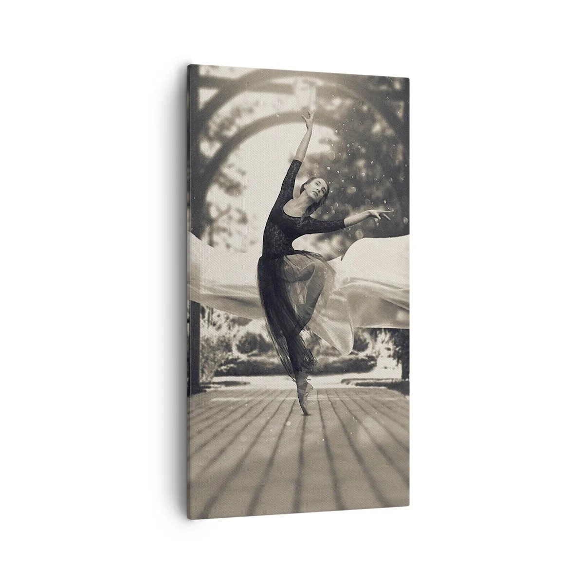 Quadro em tela - A dança do espírito do jardim - 55x100 cm