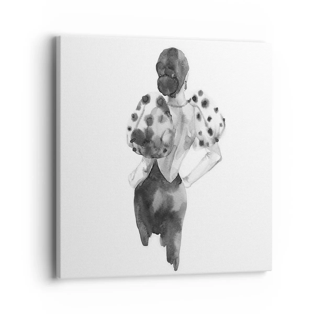 Quadro em tela - Ela passou por aqui - 40x40 cm